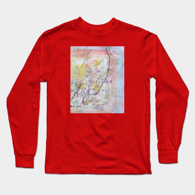 Paint Splashes Long Sleeve T-Shirt by Demonic cute cat